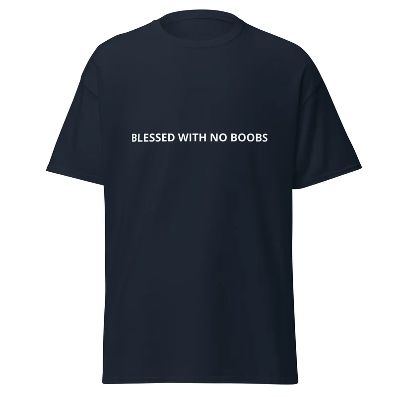 T-särk - BLESSED WITH NO BOOBS vaade 2