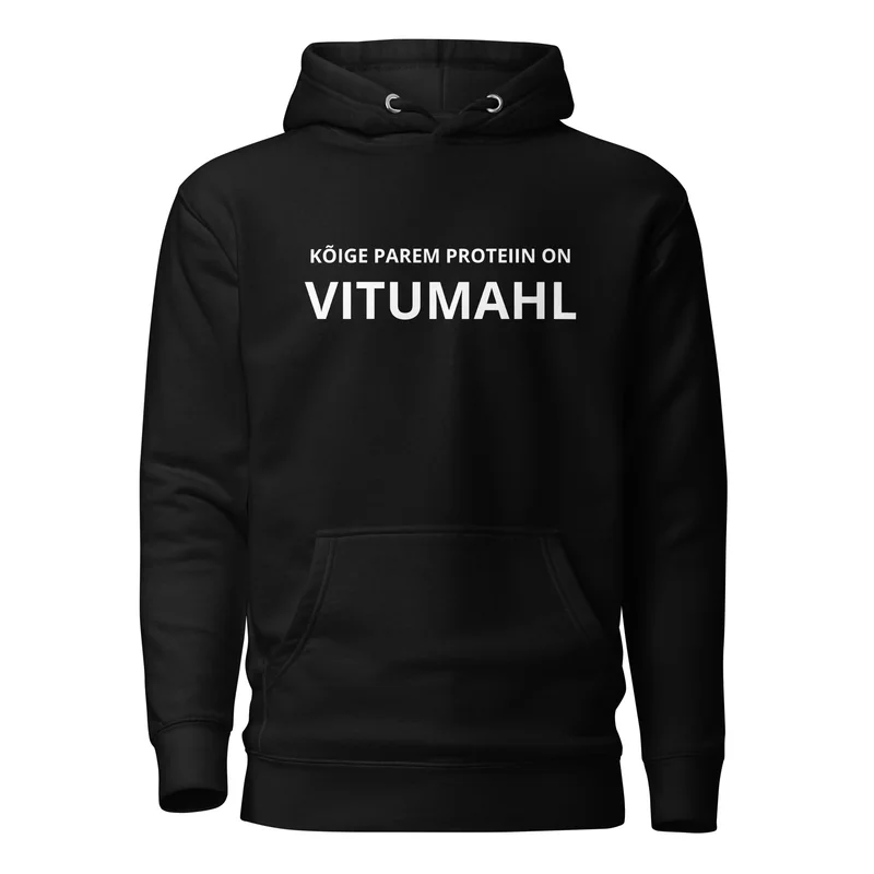 Kapuutsiga pusa - KÕIGE PAREM PROTEIIN ON VITUMAHL — Hoodied