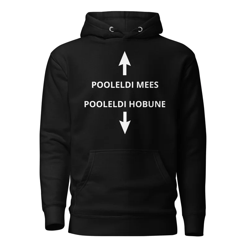 Kapuutsiga pusa - POOLELDI MEES / POOLELDI HOBUNE — Hoodied